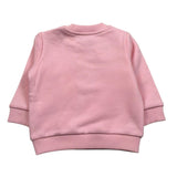 Moschino Felpa Chiusa Girocollo Tinta Unita con Stampa per Neonata MTF06 ROSA MOSCHINO 