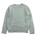 SAINT BARTH maglia girocollo tinta unita con trecce Azzurro per Bambino LYL004 AZZURRO SAINT BARTH 