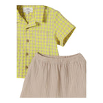 Teddy E Minou Completo 2 Pezzi Camicia-Bermuada per Neonato E25CP065C3159 BEIGE TEDDY E MINOU 