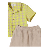 Teddy E Minou Completo 2 Pezzi Camicia-Bermuada per Neonato E25CP065C3159 BEIGE TEDDY E MINOU 