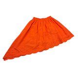 Mariuccia Schlichter perforierter Rock mit asymmetrischer elastischer Taille Orange für Mädchen