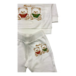 MOSCHINO completo 2 pezzi felpa-pantalone tinta unita Bianco per Neonato MPK039 BIANCO MOSCHINO 