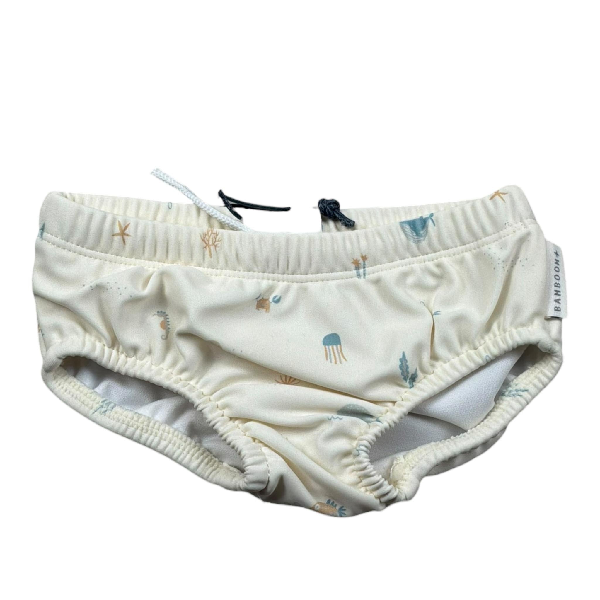 Bamboom+Babies Costume Mutandina Tinta Unita con Stampe per Neonato 720 PANNA BAMBOOM+BABIES 