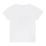 Liu Jo T-Shirt Girocollo Tinta Unita con Stampa E Brillantini per Bambina KA5093JXX BIANCO LIU JO 
