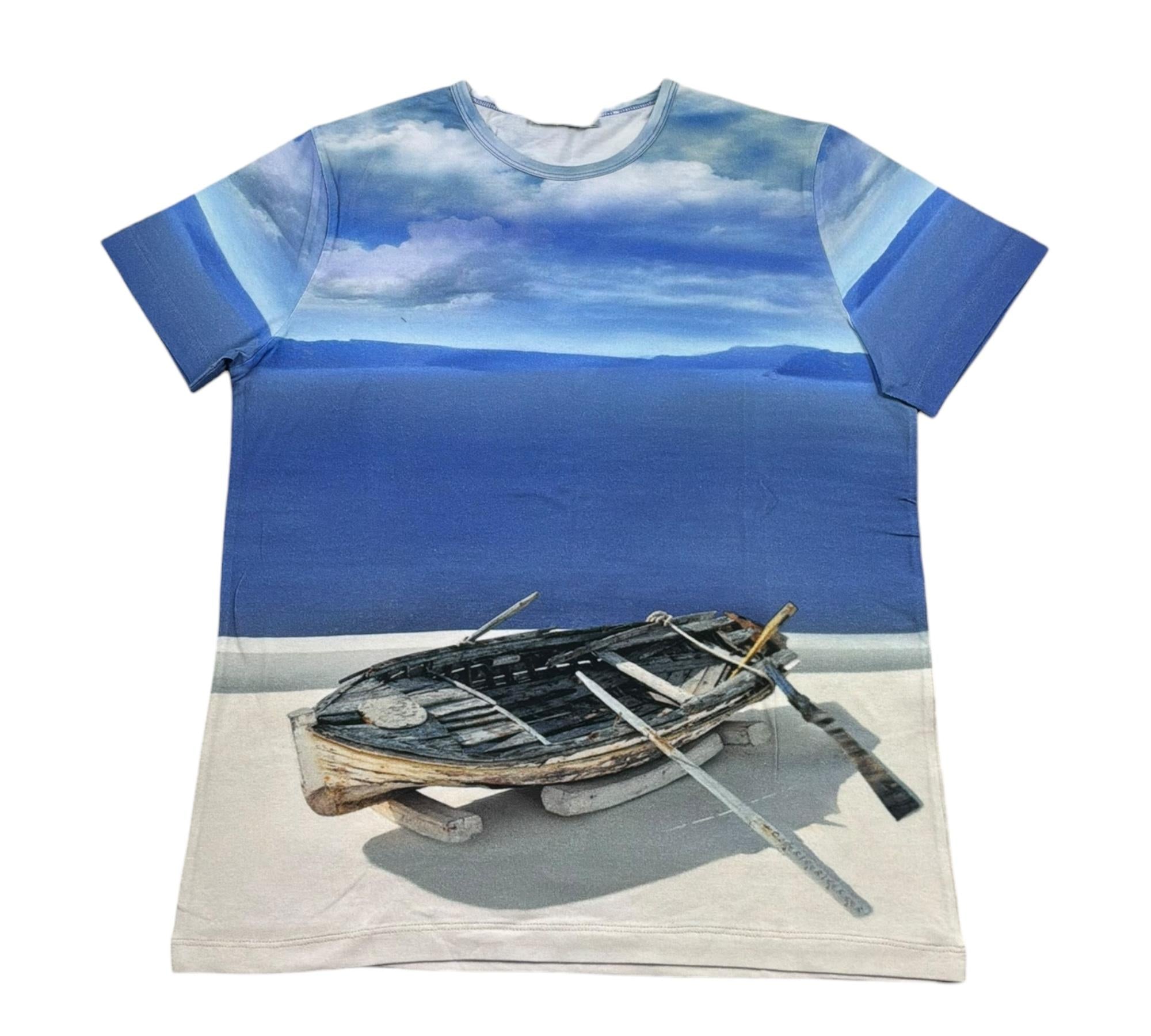 Monnalisa T-Shirt Girocollo Tinta Unita con Stampa per Bambino 257606 AZZURRO MONNALISA 