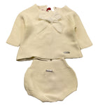 CND completo 2 pezzi maglia-culotte tinta unita Panna per Neonata 928411 PANNA CND 