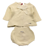 CND completo 2 pezzi maglia-culotte tinta unita Panna per Neonata 928411 PANNA CND 