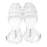Mimisol Schlichte Sandalen mit Schnallenverschluss Weiß für Mädchen