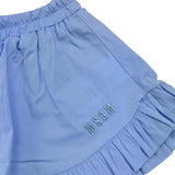 Msgm Short Solid Color mit Logo Hellblau für Neugeborene