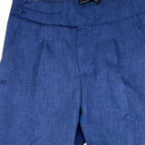 Daniele Alessandrini Blaue, schlichte Hose mit verstellbarer Taille für Jungen