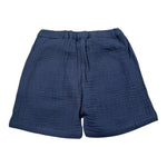 Petit Indi Bermuda Tinta Unita con Elastico In Vita per Neonato SS25BK7532 BLU PETIT INDI 