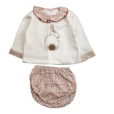 CALAMARO completo 2pz maglia-coulotte con fantasia Bianco per Neonata 11026 BIANCO CALAMARO 