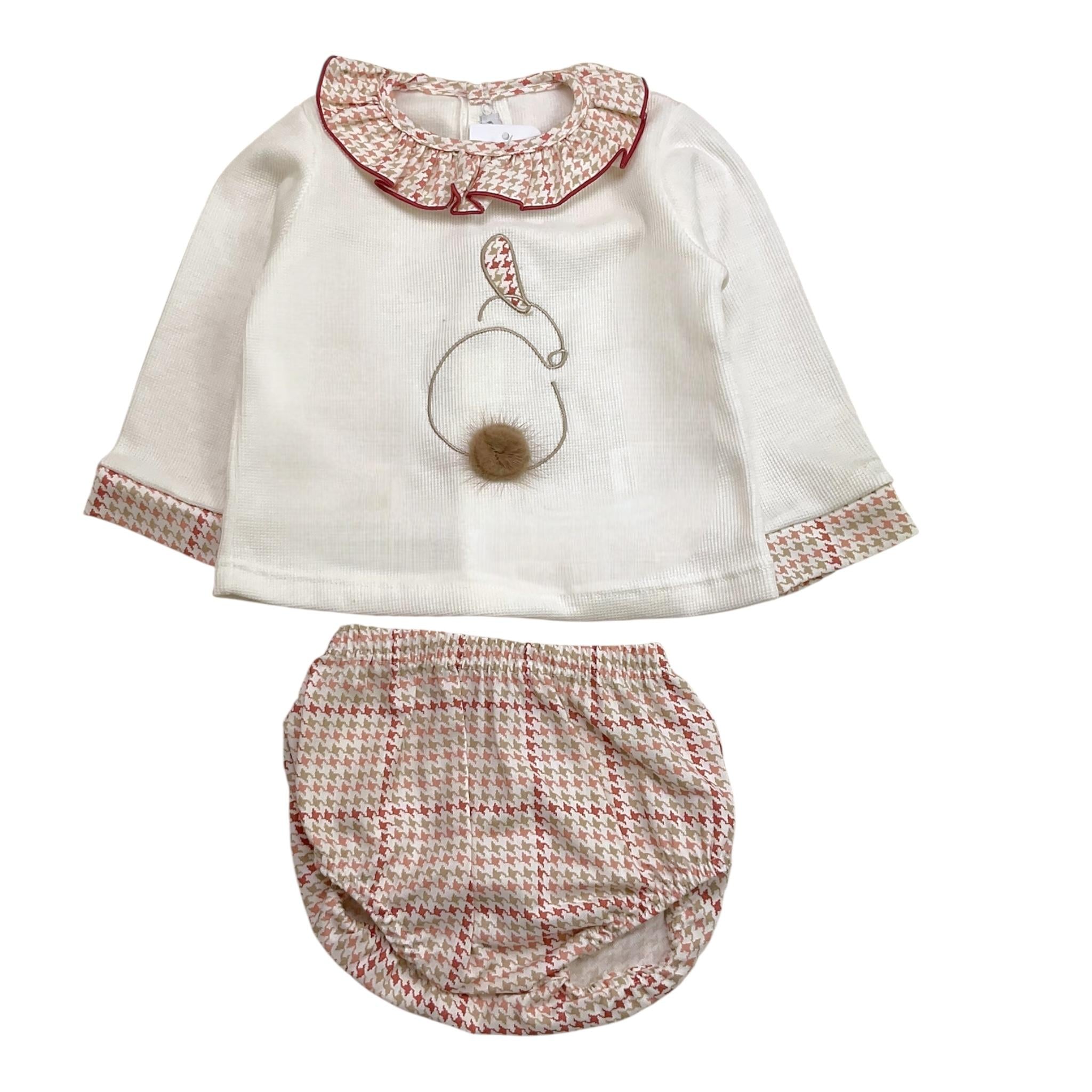 CALAMARO completo 2pz maglia-coulotte con fantasia Bianco per Neonata 11026 BIANCO CALAMARO 