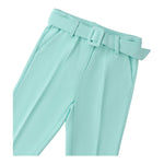 Sarabanda Pantalone Tinta Unita con Cintura per Bambina 0B320 VERDE ACQUA SARABANDA 