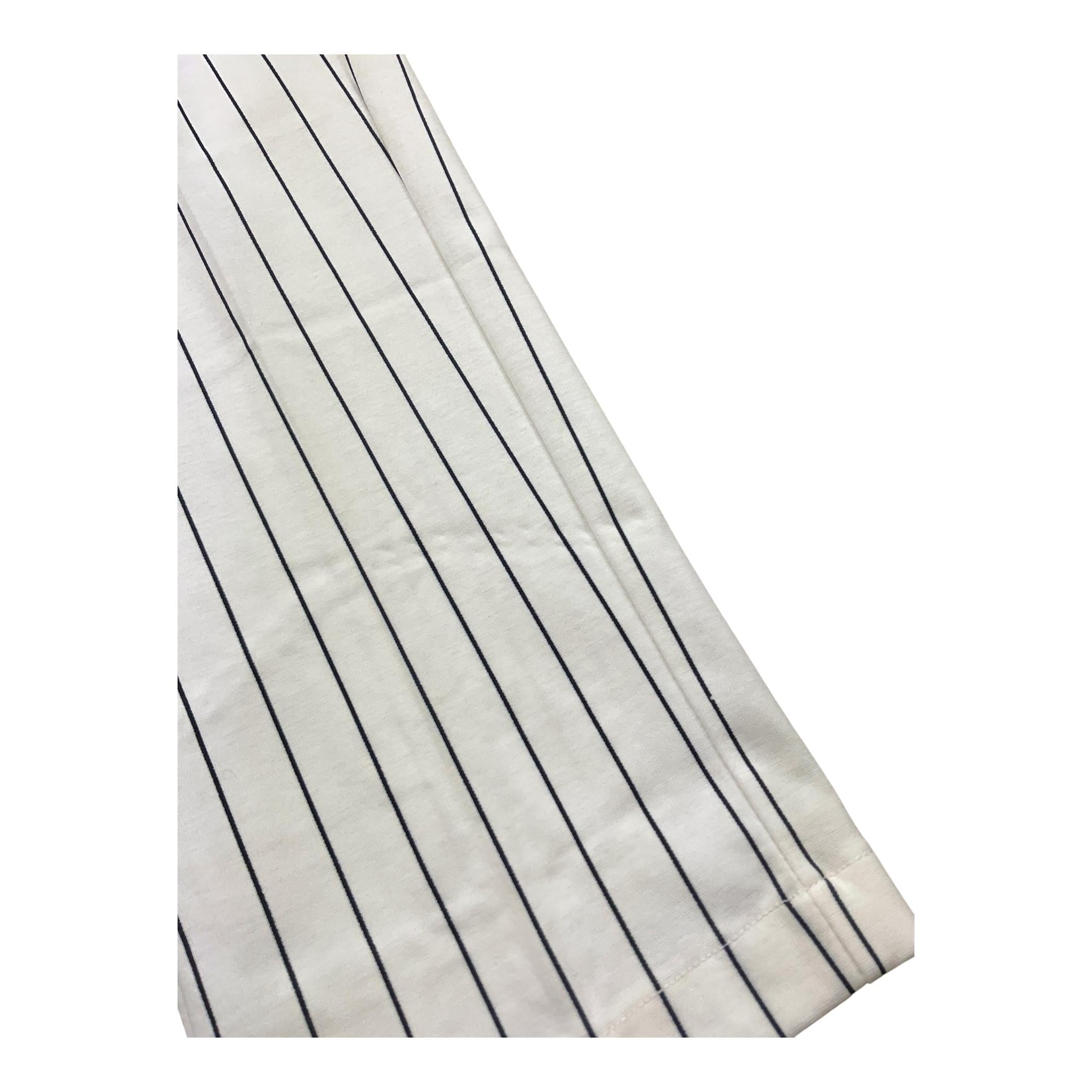 Never Too Pantalone Tinta Unita con Fantasia A Righe per Bambino NT1894R BIANCO NEVER TOO 