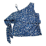 Naida Top Uni mit blauem Punktemuster für Mädchen