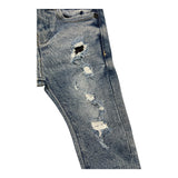 Daniele Alessandrini – Einfarbige Jeans mit blauen Rissen für Neugeborene