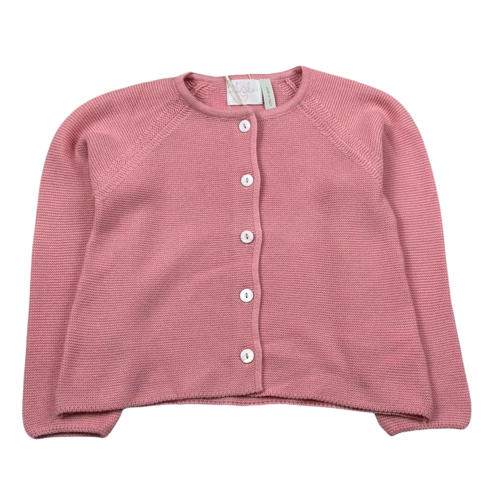 Malvi & Co Cardigan tinta unita Rosa per Neonata S24N133GFMM ROSA MALVI & CO 