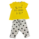 Kangaroo 2-teiliges Set Gelbes T-Shirt-Leggings für Baby Mädchen