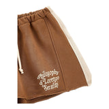 Philosophy Short Tinta Unita con Profili In Contrasto per Bambina I9E401 MARRONE PHILOSOPHY 