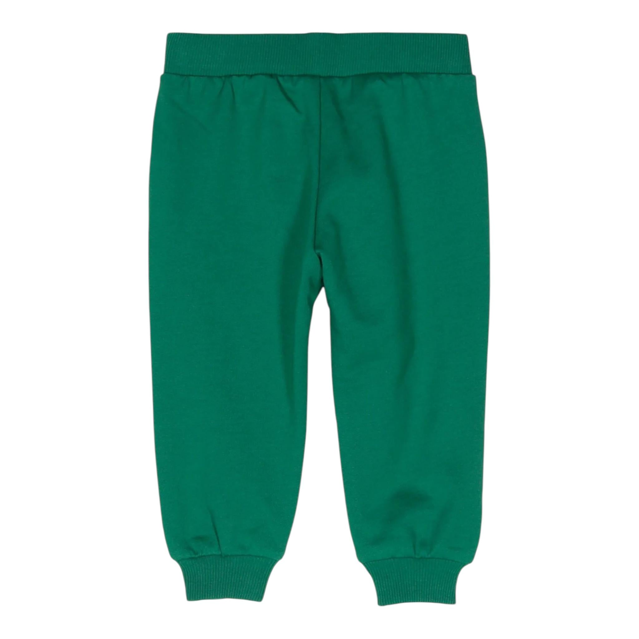 MOSCHINO pantalone tuta tinta unita con logo Verde per Neonato PNTMO VERDE MOSCHINO 