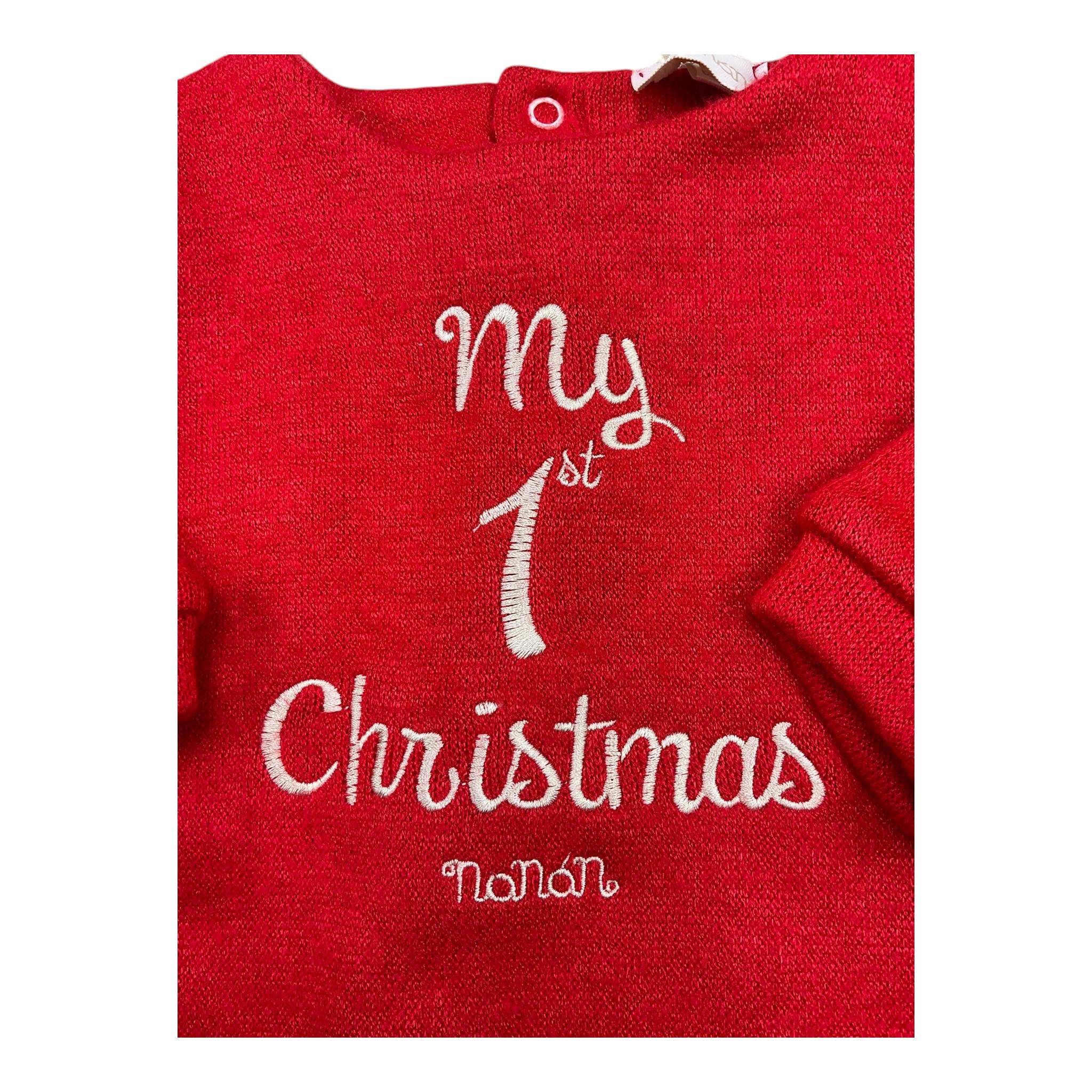 NANAN tutina tinta unita con stampa Rosso per Neonata I2306103RS ROSSO NANAN 