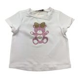 Twinset T-Shirt Girocollo Tinta Unita con Stampa per Neonata GJ2488 BIANCO TWINSET 