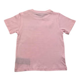 Balmain – Einfarbiges T-Shirt mit Rundhalsausschnitt und rosa Logo-Print für Baby-Mädchen