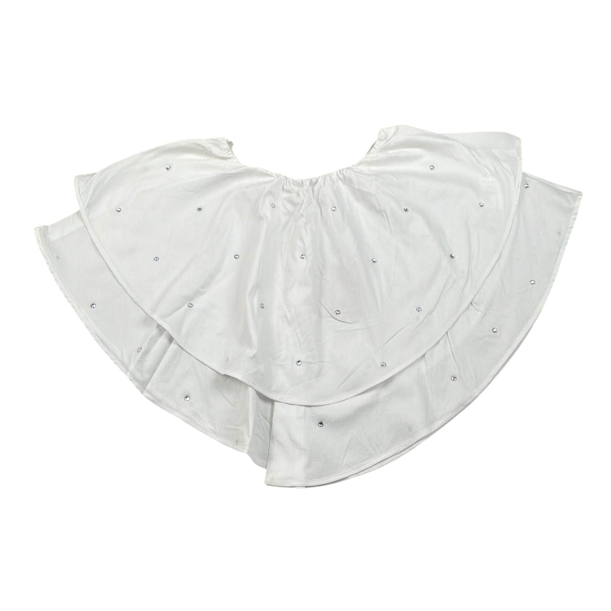 Jijil Top tinta unita con Brillantini Bianco per Bambina JE23GO073 BIANCO JIJIL 