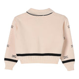 ELISABETTA FRANCHI maglia tinta unita con brillantini logata Avorio per Bambina EFMA147X AVORIO ELISABETTA FRANCHI 