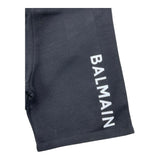 Balmain Bermuda Einfarbig Mit Print Schwarz Für Jungen