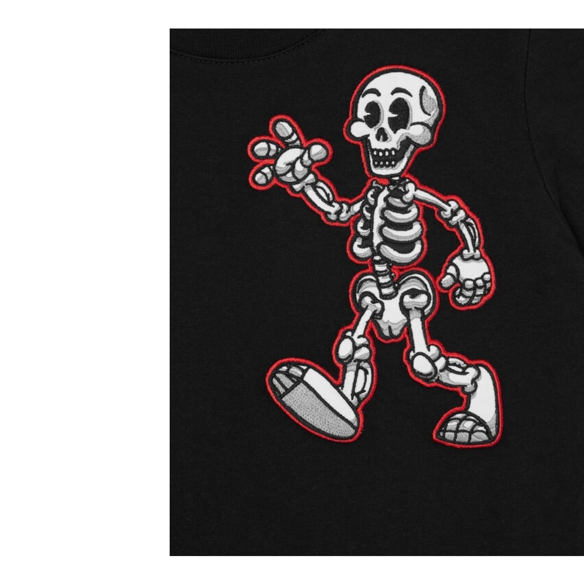 Philipp Plein T-Shirt Girocollo tinta unita con Stampa Nero per Bambino BTK1214 NERO PHILIPP PLEIN 