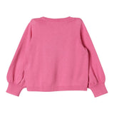 LIU JO maglia girocollo tinta unita con stampa Fuxia per Neonata KF4037MA07E FUXIA LIU JO 