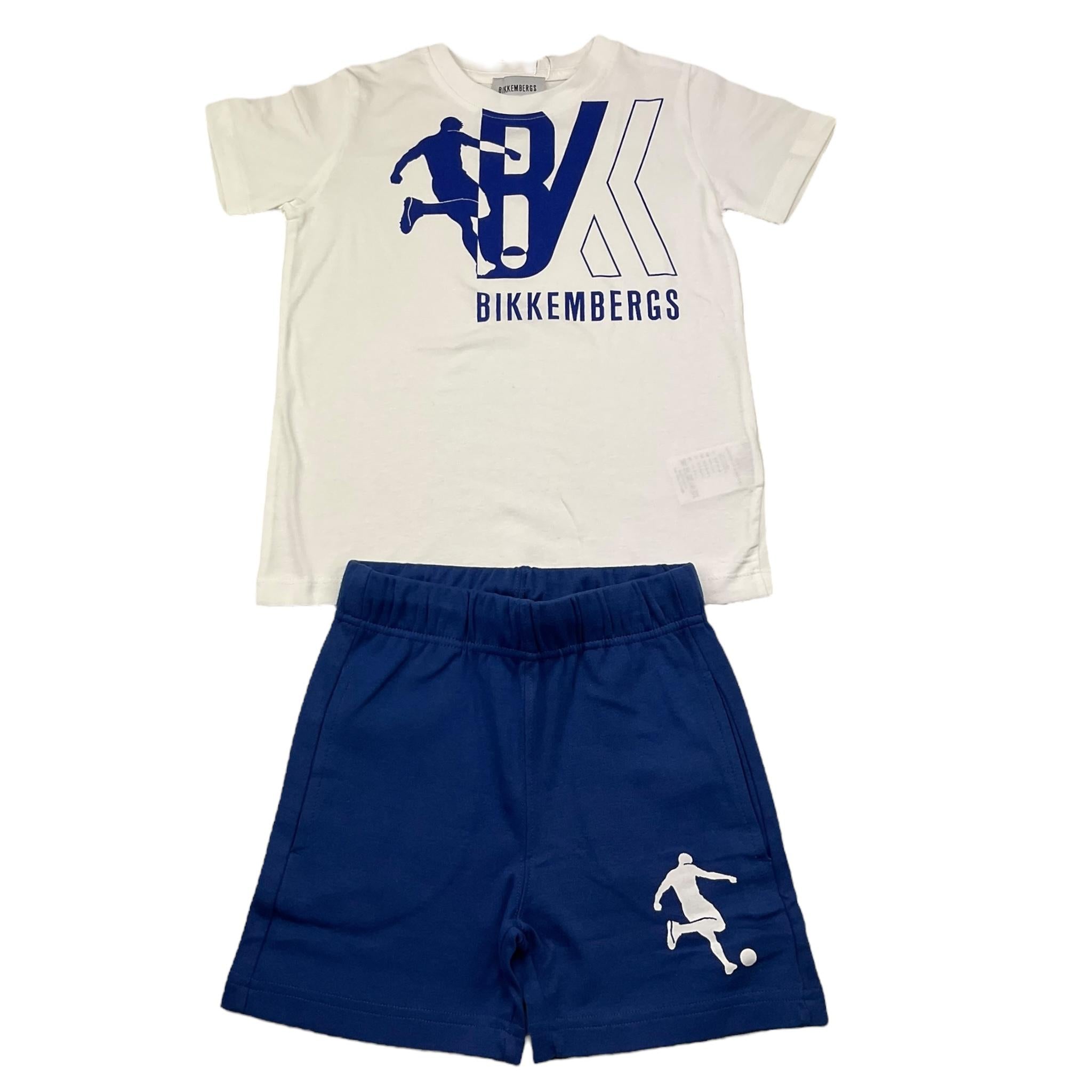 Bikkembergs Completo 2 Pezzi T-Shirt-Bermuda per Bambino BK3208 BIANCO/BLU BiKKEMBERGS 