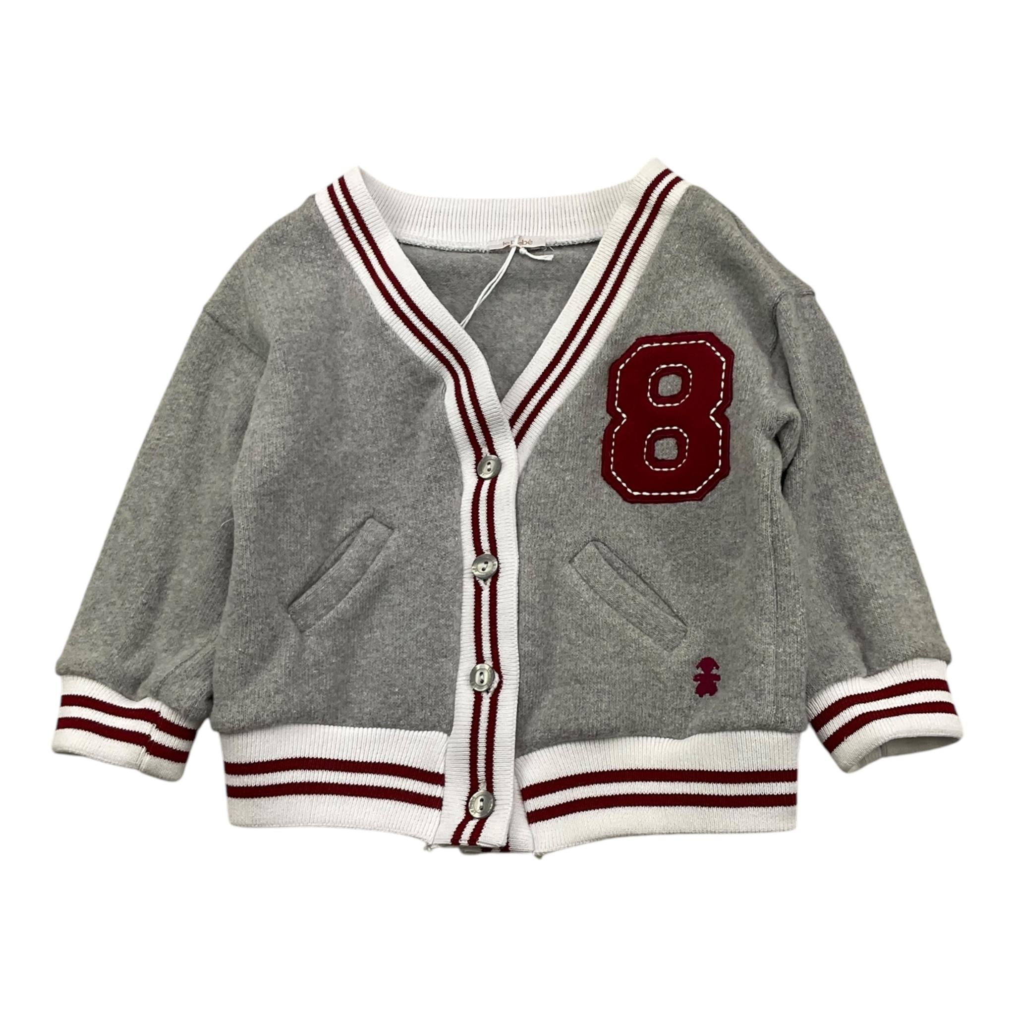 LE BEBE' cardigan tinta unita con stampa Grigio per Neonata LBG6068 GRIGIO LE BEBE' 