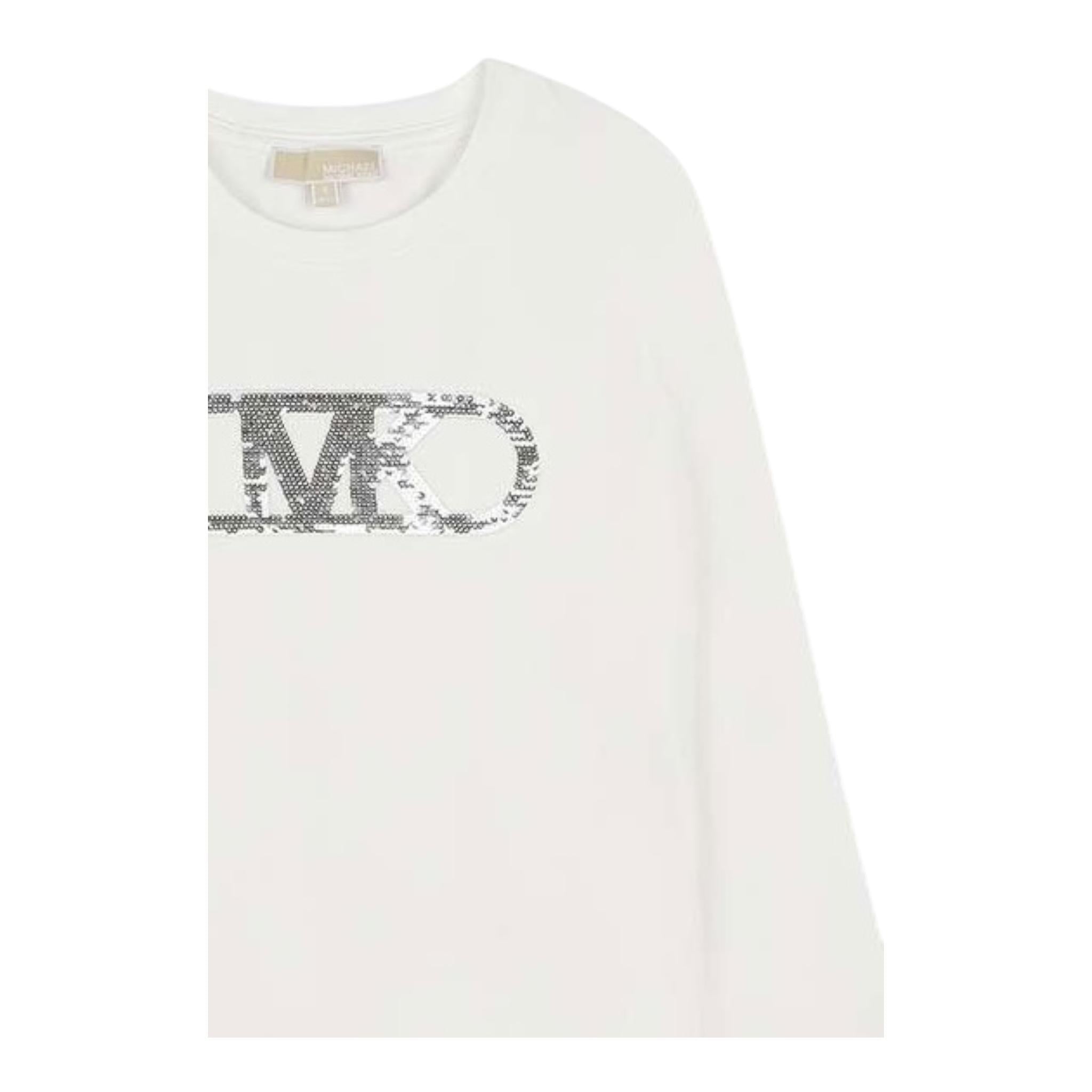 MICHAEL KORS shirt girocollo tinta unita con stampa Bianco per Neonata R30145N BIANCO MICHAEL KORS 