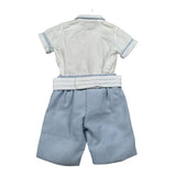 La Stupenderia Completo 2 Pezzi Camicia-Bermuda Bicolore Bianco/Azzurro per Neonato CCCT71X BIANCO/AZZURRO LA STUPENDERIA 