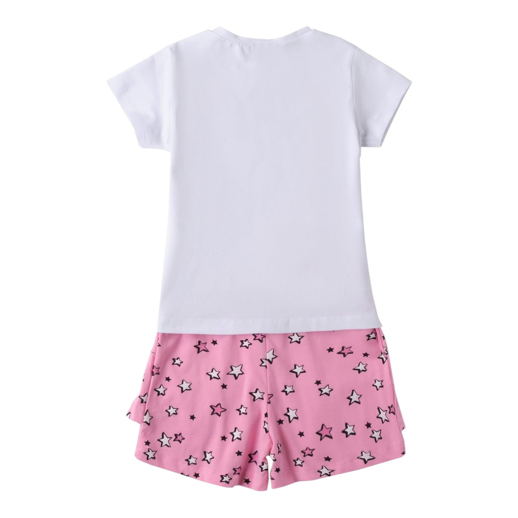Sarabanda Completo 2 Pezzi T-Shirt-Short  per Neonata 0B2533N BIANCO SARABANDA 