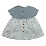 Wedoble Abito Mezza Manica Fantasia A Righe per Neonata V2404404R AZZURRO POLVERE WEDOBLE 