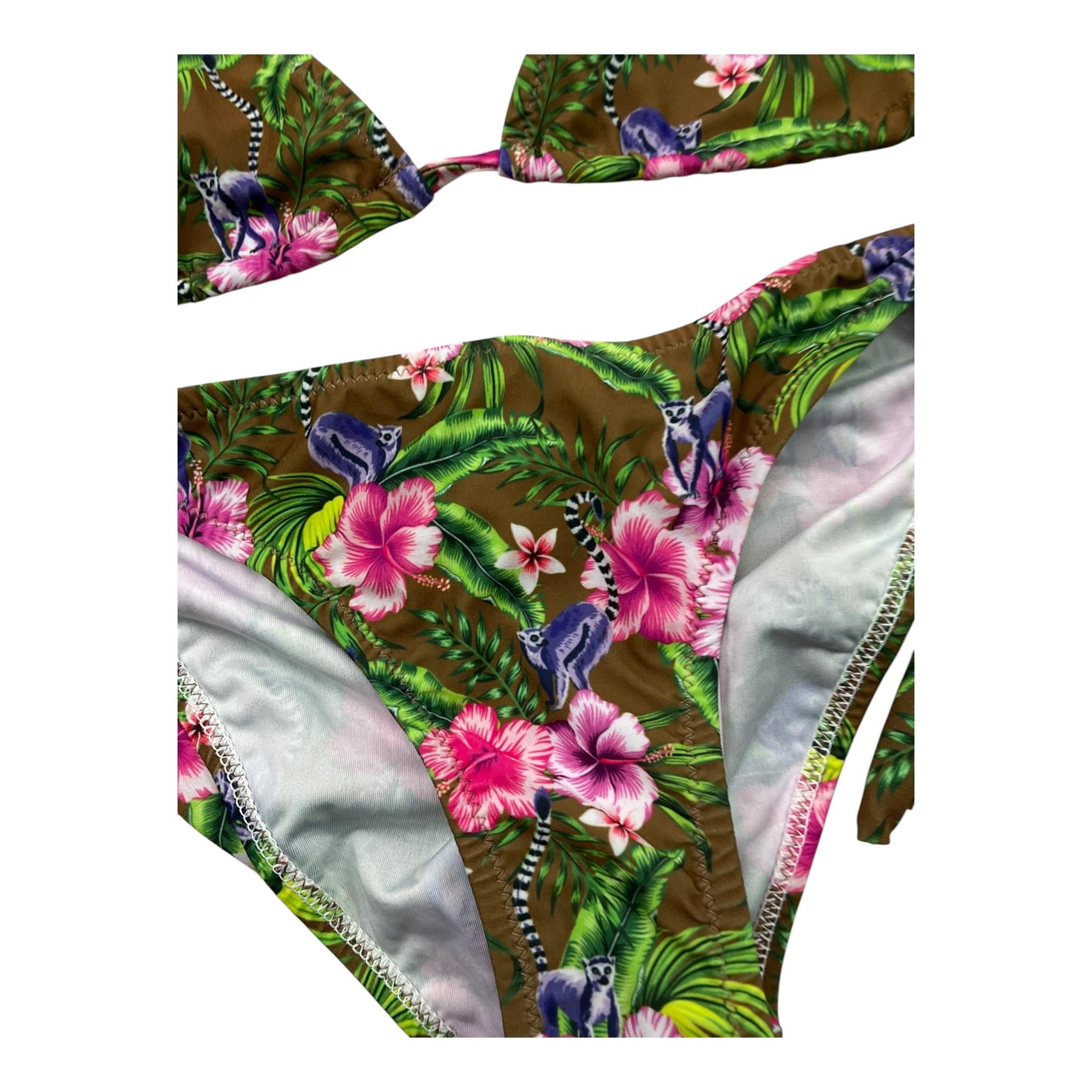 Matinée Costume 2 Pezzi Triangolo-Slip con Fantasia  per Bambina CC302222 VERDE MATINÉE 