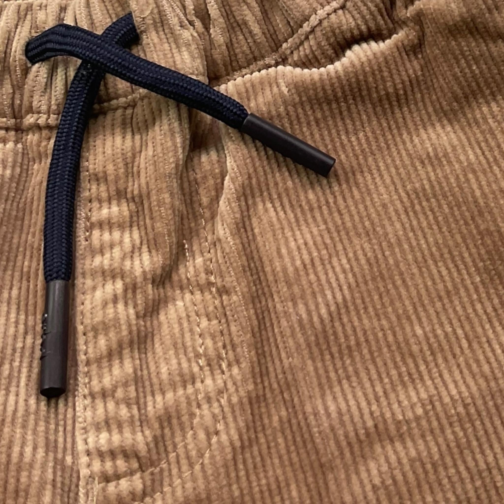SARABANDA pantalone in velluto tinta unita con elastico in vita Marrone per Neonato 07168 MARRONE SARABANDA 