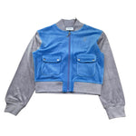 Juicy Couture Felpa Bicolore con Zip per Bambina JBX6603 GRIGIO/AZZURRO JUICY COUTURE 