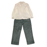 BARCELLINO completo 2 pezzi camicia-pantalone Bianco/verde per Neonato 115406 BIANCO/VERDE BARCELLINO 