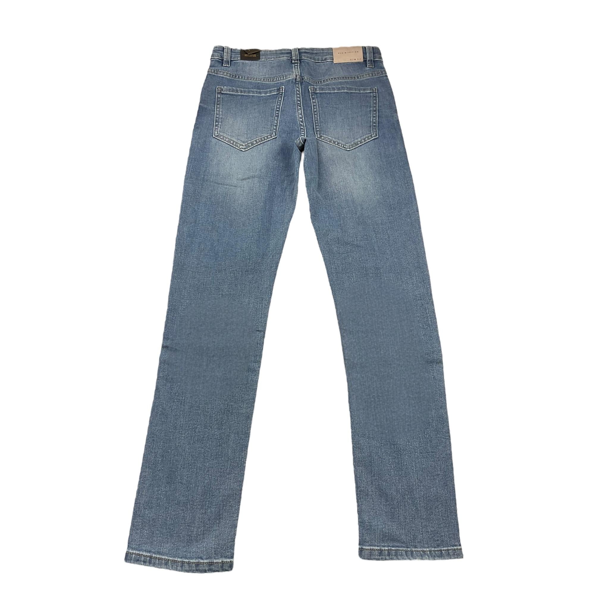 NUKUTAVAKE jeans tinta unita con girovita regolabile Azurro per Bambina 516 AZZURRO NUKUTAVAKE 