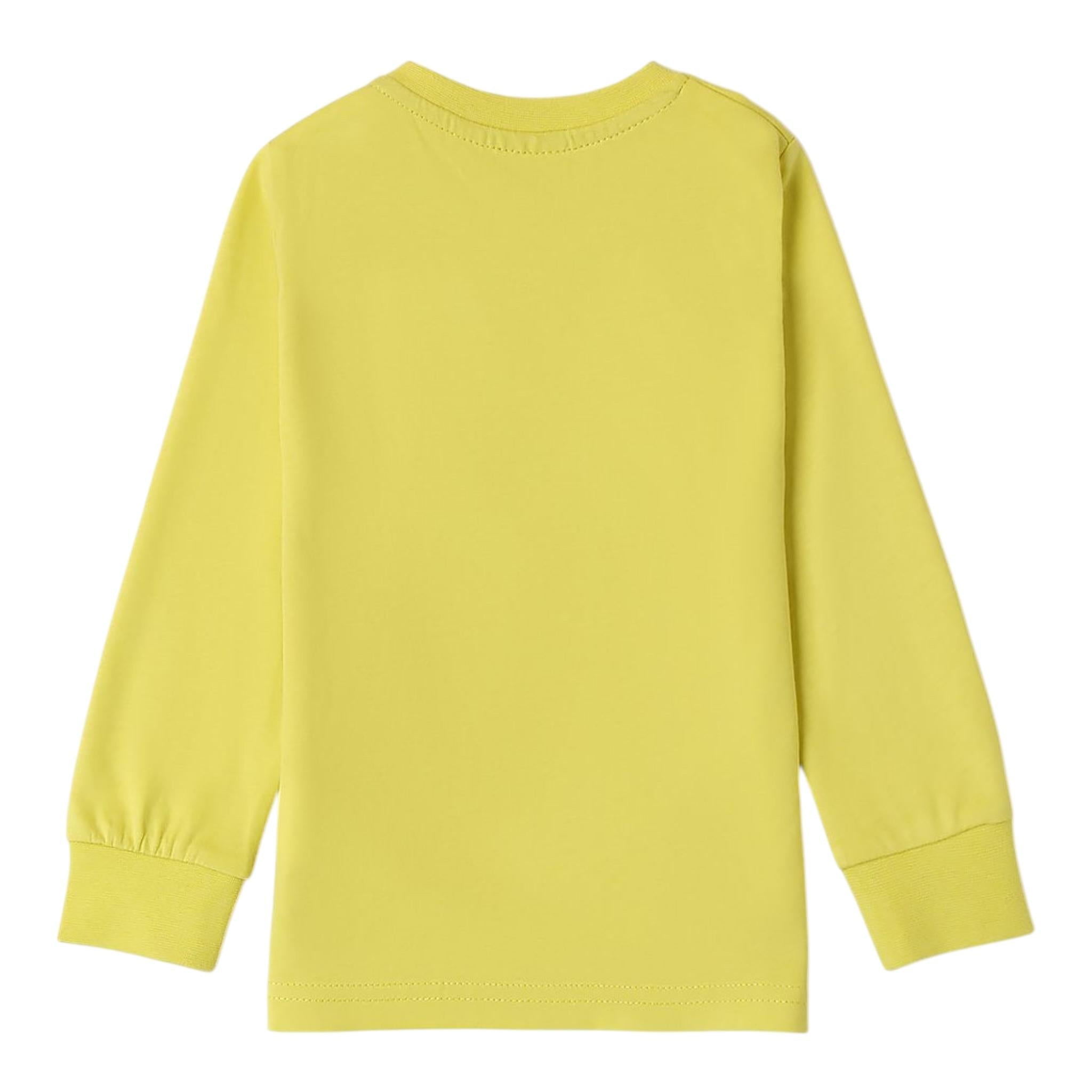 SARABANDA shirt girocollo tinta unita con stampa Verde acido per Neonato A011 VERDE ACIDO SARABANDA 