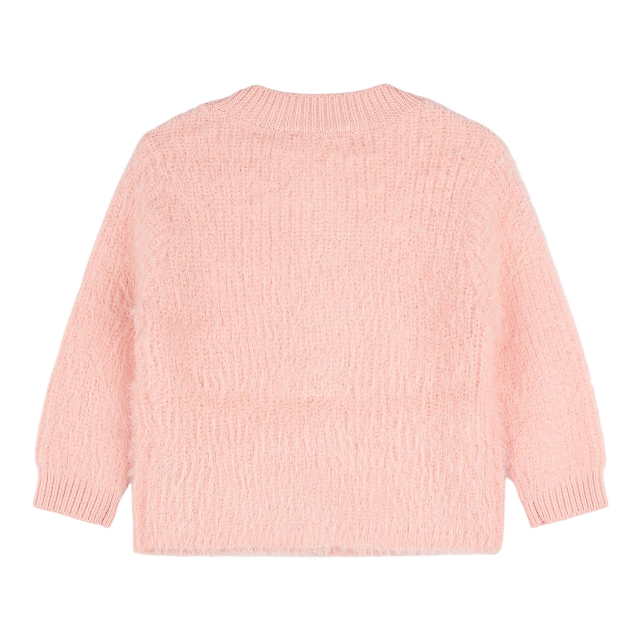 CARRE'MENT BEAU cardigan tinta unita con ricamo cuore Rosa per Neonata Y05268 ROSA CARRE'MENT BEAU 