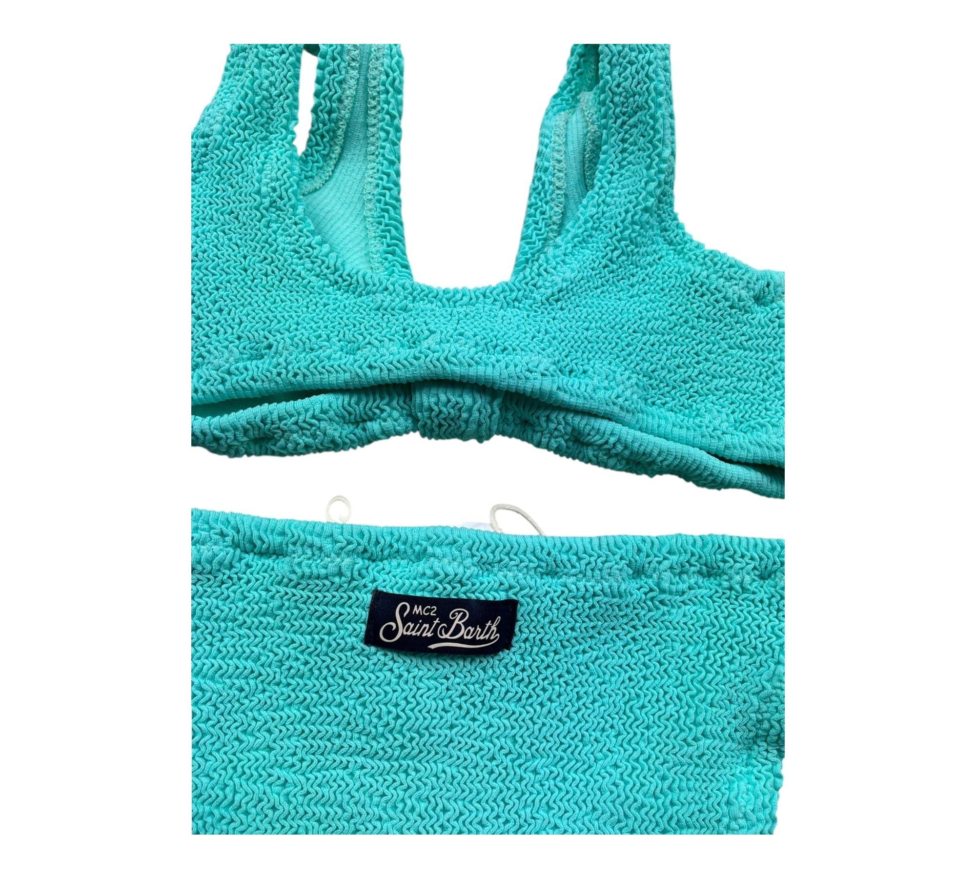 Saint Barth Costume 2 Pezzi Fascia-Mutandina per Bambina NIXIE VERDE ACQUA SAINT BARTH 