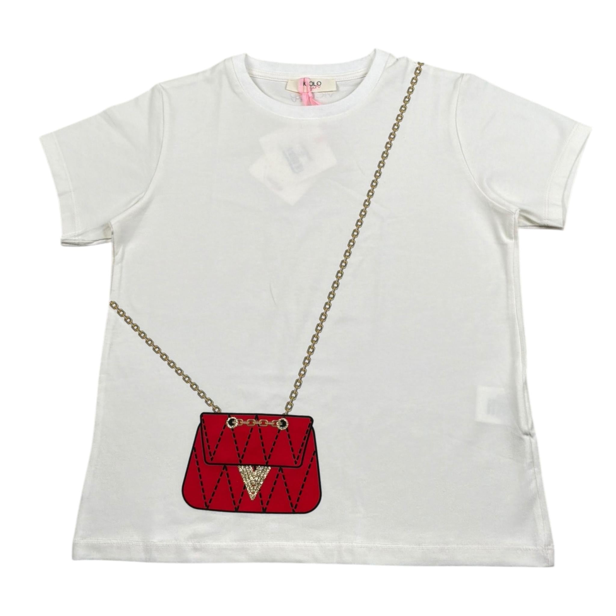 Vicolo T-Shirt Girocollo Tinta Unita con Stampa per Bambina 3146MZ00225 PANNA VICOLO 