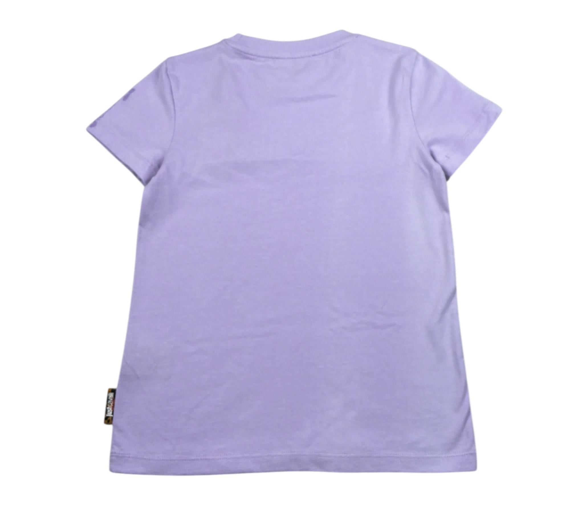 Just Cavalli T-Shirt Girocollo Tinta Unita con Logo per Bambina JGP260\4TS LILLA JUST CAVALLI 