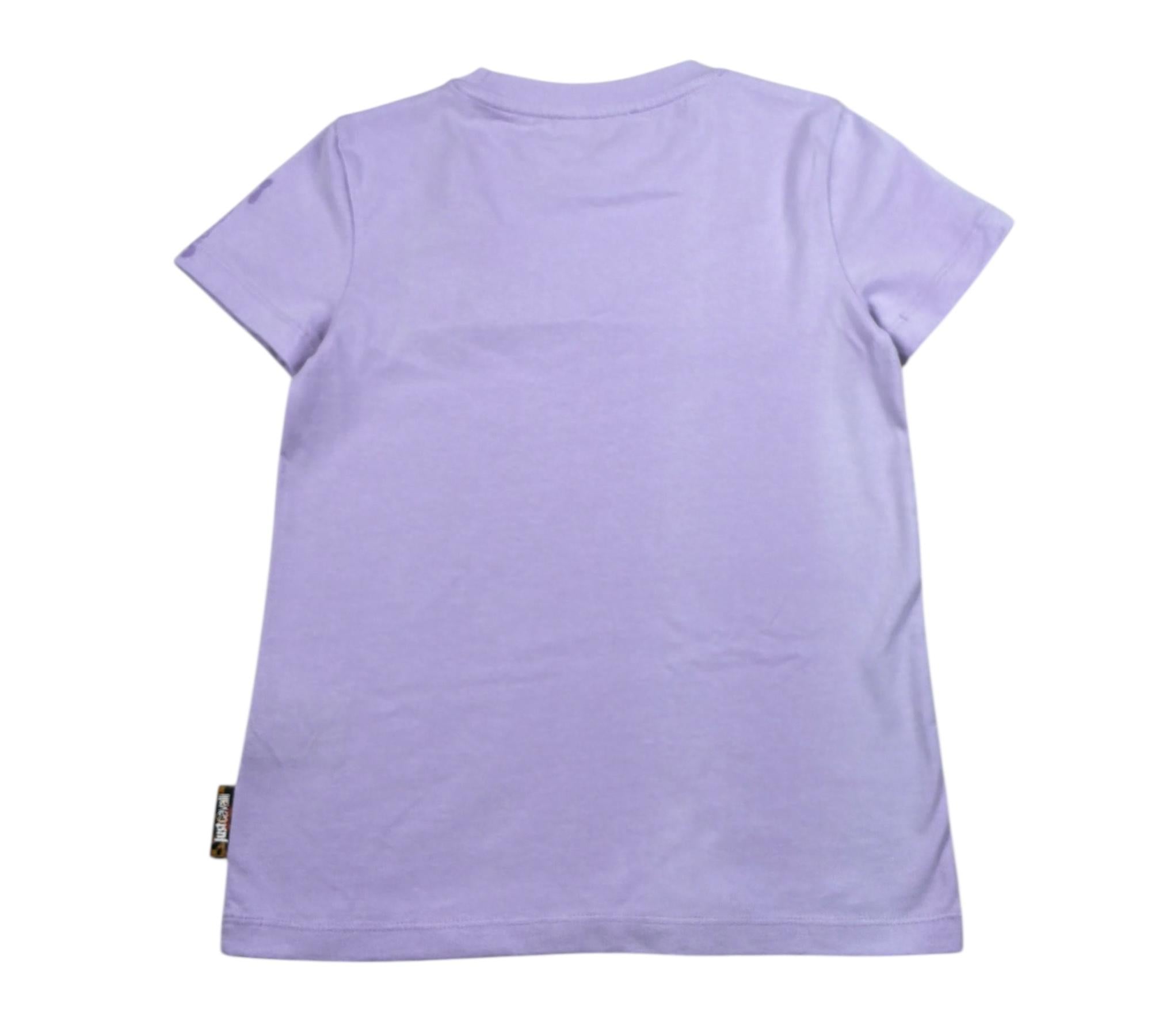 Just Cavalli T-Shirt Girocollo Tinta Unita con Logo per Bambina JGP260\4TS LILLA JUST CAVALLI 
